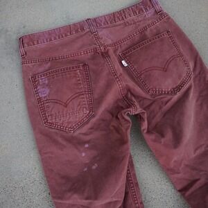 Levi's Pants Straight Leg Mens Brick Chino‎ White Tab Cotton 34x30